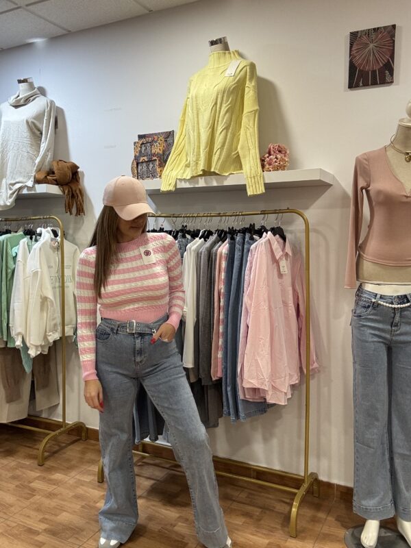 Pantalón vaquero cinturón doble hevilla