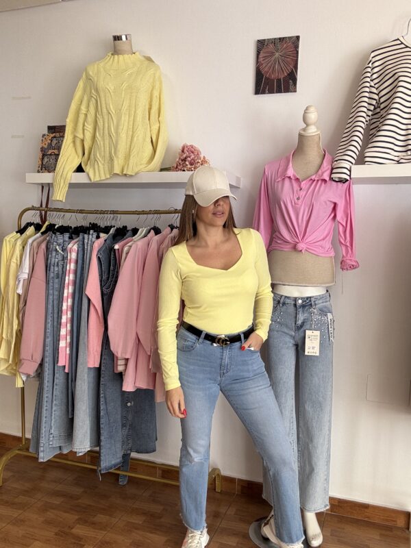 Camiseta canalé corazón - Imagen 2