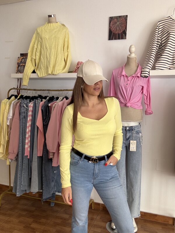 Camiseta canalé corazón