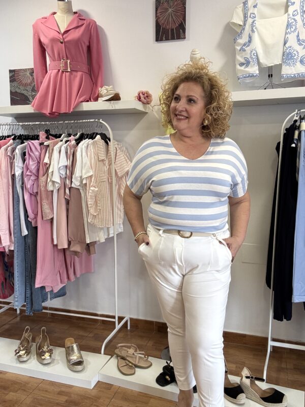 Camiseta rallas  curvys - Imagen 2