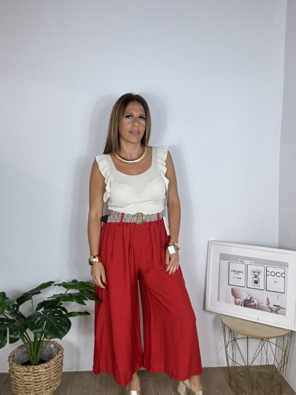 Pantalón cinturón Bicolor