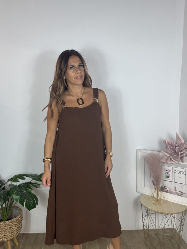 Vestido detalle dorado