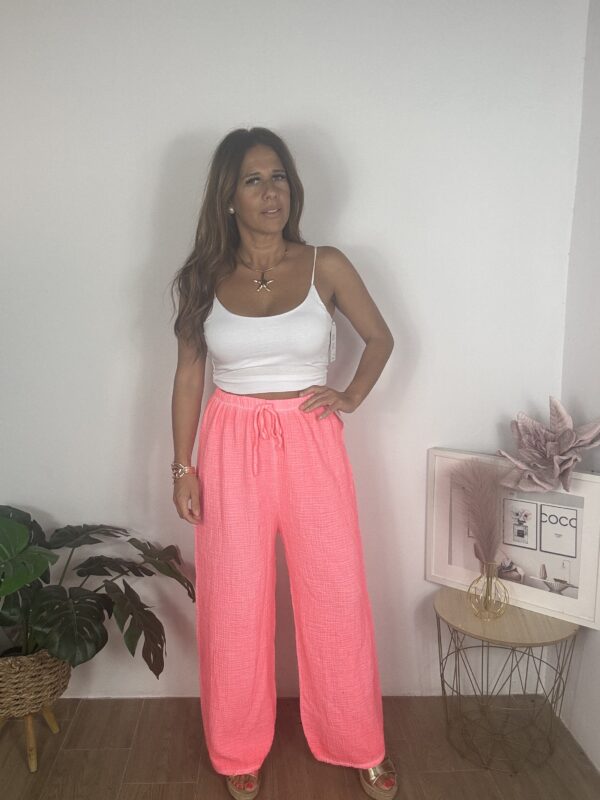 Pantalón bambúla flúor